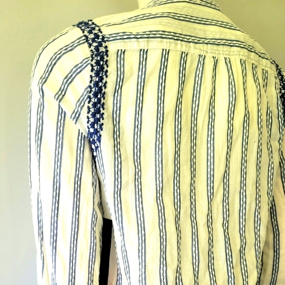 BRAND NEW! Zara Basic Collection Striped Colar Shirt Size XS - Picture 6 of 15